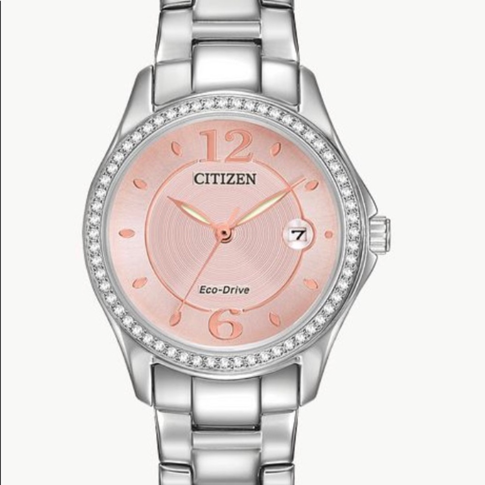 Ladies' Citizen Eco-Drive® Watch with Pink Dial (Model: FE1140-86X)